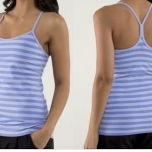 Lululemon Power Y Tank - Lavender Striped